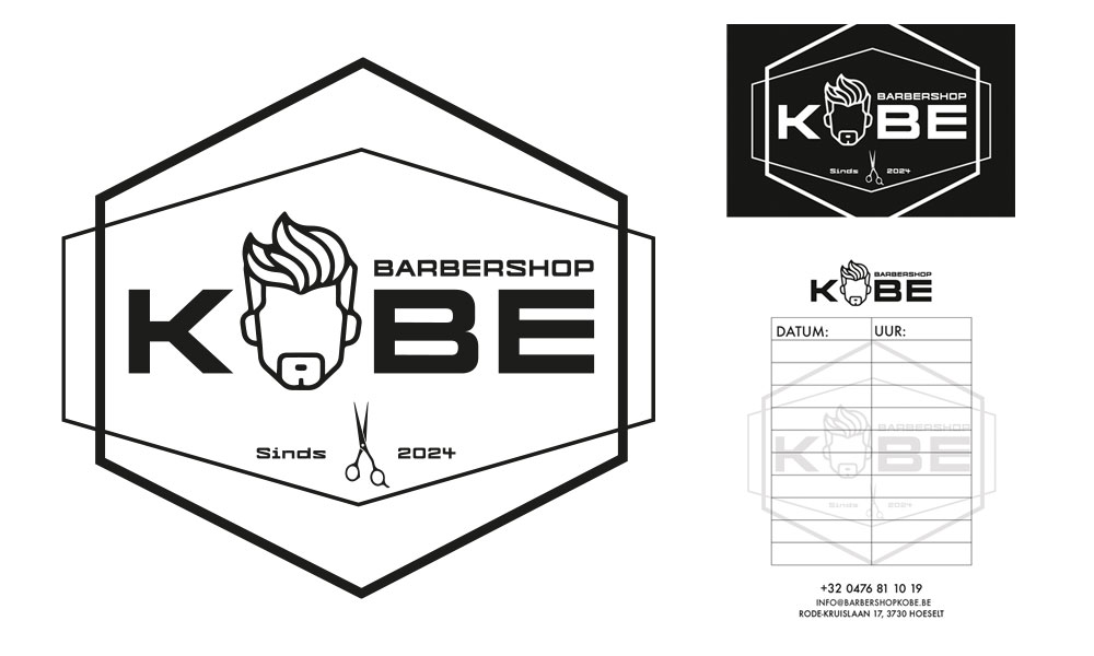 Barbershop Kobe huisstijl iKREATIV